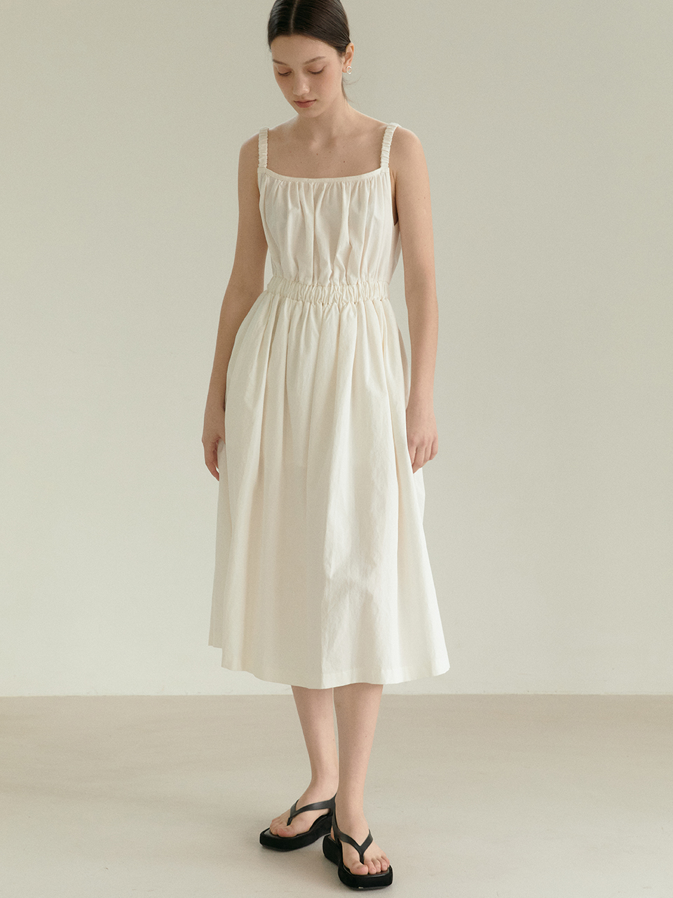 [재입고]LINDY sleeveless linen long dress_Ivory